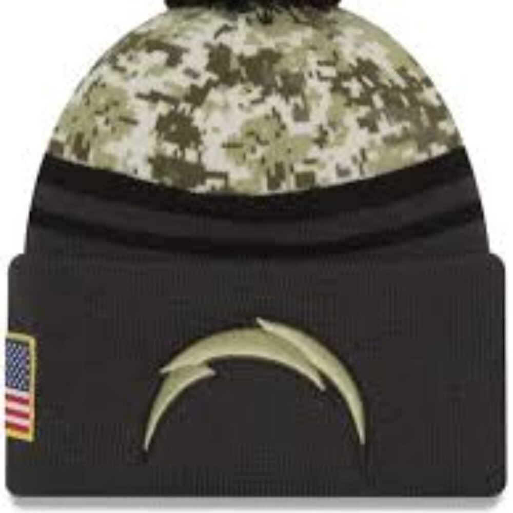 RARE New Era 2016 Los Angeles San Diego Chargers Salute To Service Knit Hat Cap